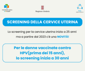 Locandina sulle novità nello screening di prevenzione del tumore della cervice uterina dal 2023
