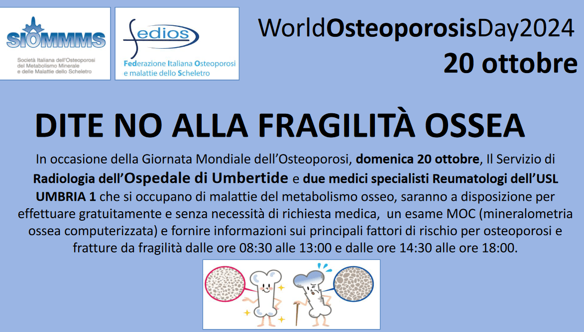 Giornata mondiale dell’Osteoporosi 2024